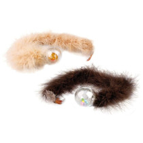 Flamingo Cat Toy Shaky Boa, WHITE , BLACK 
