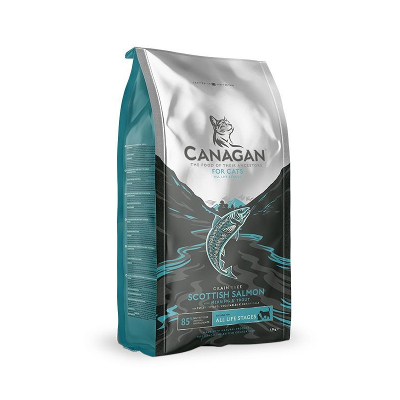 Canagan 4Kg Scottish Salmon For Cats Dry Food, Brown