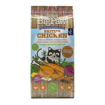 Little Big Paw 1.5Kg British Chicken For Adult Cats, Brown