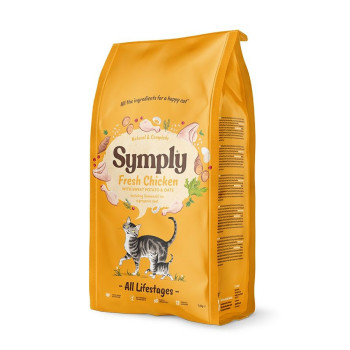 Symply 4Kg Cat Dry Food With Chicken All Life Stages, Brown