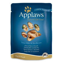Applaws 70g Pouch x 12pcs Tuna And Sea Bream Adult Wet Cat Food