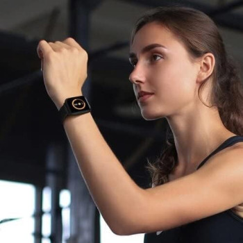 Mibro C2 Smart Watch 1.69 Touch Control HD Screen 24H Heart Rate & Sleep Monitoring SpO2 Sensor Measurement- Black