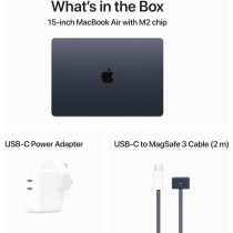 Apple MacBook Air (2023), 15.3 inch, M2 Chip With 8 Core CPU & 10 Core GPU, 256GB SSD, Midnight - MQKW3 1 Year Warranty
