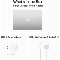 Apple MacBook Air (2023), 15.3 inch, M2 Chip With 8 Core CPU & 10 Core GPU, 256GB SSD, Silver - MQKR3 1 Year Warranty
