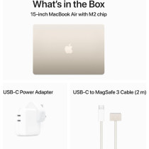 Apple MacBook Air (2023), 15 inch, M2 Chip With 8 Core CPU & 10 Core GPU, 256GB, Strlight MQKU3