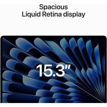 Apple MacBook Air 15.3 inch, Apple M2 Chip With 8 Core CPU & 10 Core GPU, 512GB SSD, Midnight - MQKX3