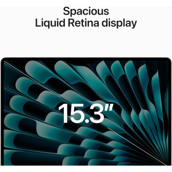 Apple MacBook Air 15.3 inch, Apple M2 Chip With 8 Core CPU & 10 Core GPU, 512GB SSD, Silver - MQKT3