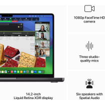 Apple Macbook Pro 16 Inch, Apple M3 Pro chip with 12-core CPU, 18-core GPU, 36 GB Unified Memory, 512 GB SSD, Space Black - MRW23 1 Year Warranty