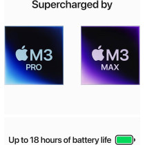 Apple Macbook Pro 16 Inch, Apple M3 Pro chip with 12-core CPU, 18-core GPU, 36 GB Unified Memory, 512 GB SSD, Space Black - MRW23 1 Year Warranty