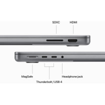 Apple Macbook Pro 16 Inch M3 Pro chip with 12core CPU 18core GPU 36GB 512GB SSD Silver MRW63 1 Year Warranty