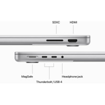 Apple Macbook Pro 16 Inch M3 Max chip with 16core CPU 40core GPU 1TB SSD Silver MUW73 1 Year Warranty