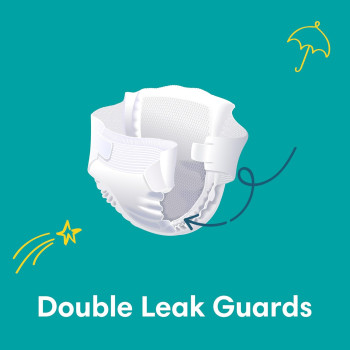 Pampers Baby-Dry Taped Diapers with Aloe Vera Lotion, up to 100% Leakage Protection, Size 6, 13+kg