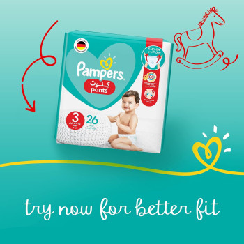 Pampers Baby-Dry Taped Diapers with Aloe Vera Lotion, up to 100% Leakage Protection, Size 6, 13+kg