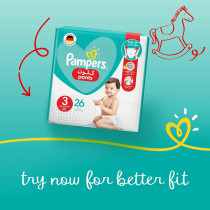 Pampers Baby-Dry Taped Diapers with Aloe Vera Lotion, up to 100% Leakage Protection, Size 6, 13+kg