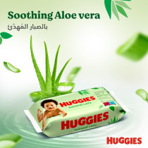 Huggies Natural Baby Wipes, Aloe Vera Wipes, 10 Pack x 56 Wipes (560 Wipes)