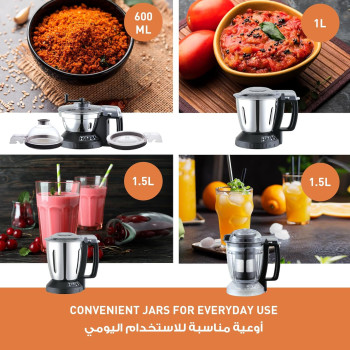 Panasonic 2000W 4 Jar Mixer Grinder - MX-AE465RTZ- RED