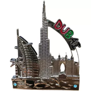 Dubai Silver Fridge Magnet