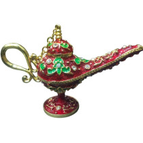 Red Decorative Souvenir Aladdin Lamp - 11cm Length