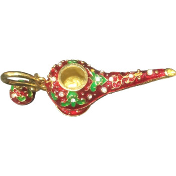 Red Decorative Souvenir Aladdin Lamp - 11cm Length