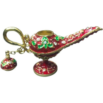 Red Decorative Souvenir Aladdin Lamp - 11cm Length