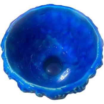 Blue Ceramic Pot 18Cm Height