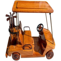 Mahogany Wooden Golf Cart Model