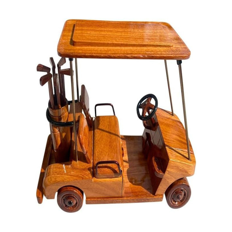 Mahogany Wooden Golf Cart Model
