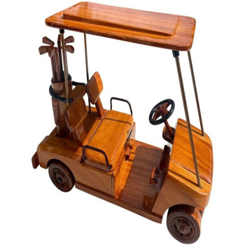 Mahogany Wooden Golf Cart Model