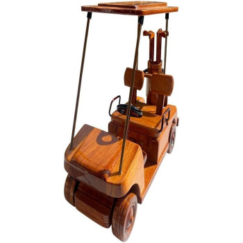 Mahogany Wooden Golf Cart Model