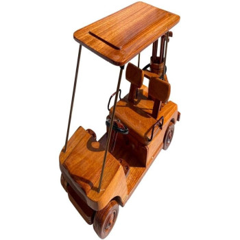 Mahogany Wooden Golf Cart Model