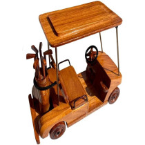 Mahogany Wooden Golf Cart Model