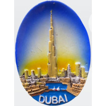 Burj Khalifa Designed Oval Fridge Magnet