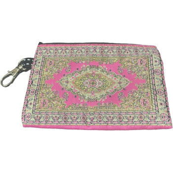 Pink Colour Designed Turkish Coin Purse - Length 11cm, Height 7cm