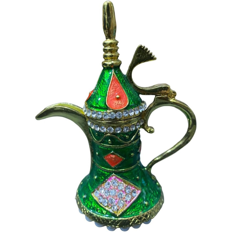 Green Colour Souvenir Coffee Dallah Pot 10cm Height