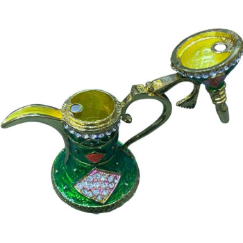 Green Colour Souvenir Coffee Dallah Pot 10cm Height