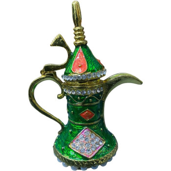Green Colour Souvenir Coffee Dallah Pot 10cm Height