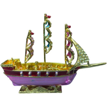 Souvenir Pink Ship 10cm Length
