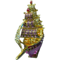 Souvenir Pink Ship 10cm Length