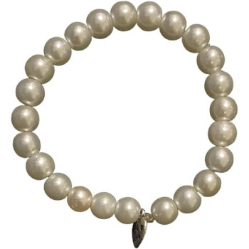 Round Pearl Bracelet Handmade With Made With Love Charm Design