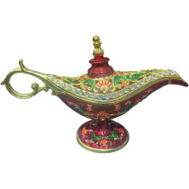 Red Souvenir Aladdin Lamp 16cm Length