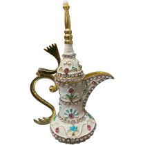 White Souvenir Coffee Dallah Pot 13Cm Height