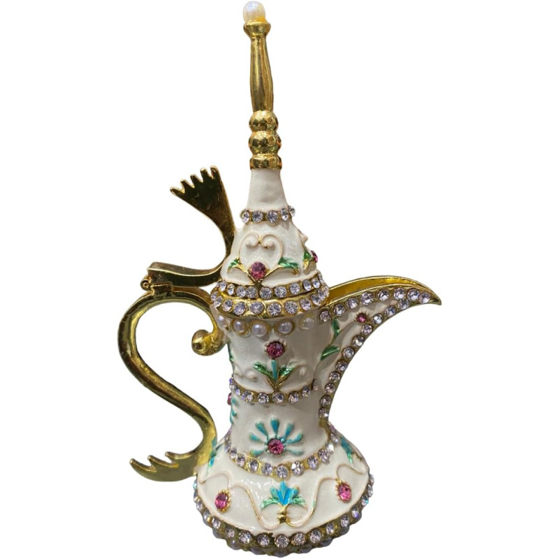 White Souvenir Coffee Dallah Pot 13Cm Height