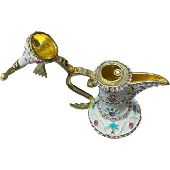 White Souvenir Coffee Dallah Pot 13Cm Height