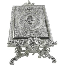 Silver Quran Box With Holder 22cm Height, 16cm Length