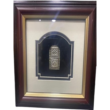 Handmade Frame With Silver Souvenir Door Under Glass