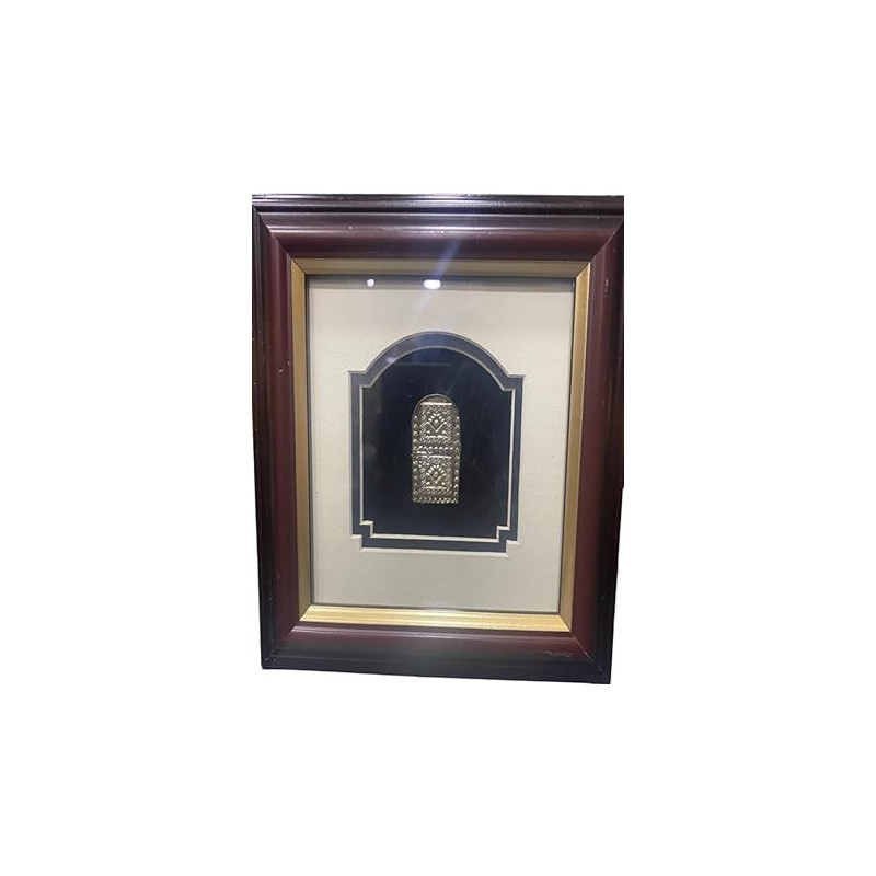 Handmade Frame With Silver Souvenir Door Under Glass