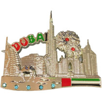 Dubai Mini Stone Designed Silver Colour Fridge Magnet