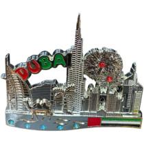 Dubai Mini Stone Designed Silver Colour Fridge Magnet