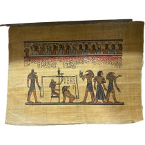Ancient Egyptian Papyrus Painting 32cm Height, 45cm Length