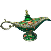 Green Decorative Aladdin Lamp - 17cm Length